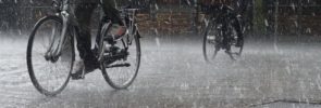 Bicycling in the rain
